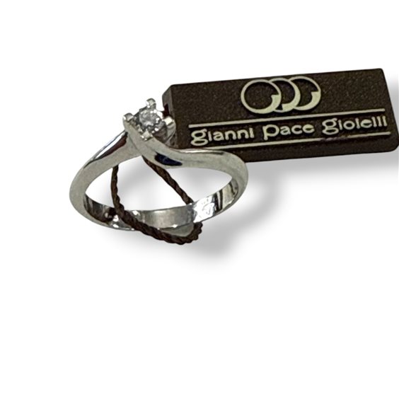 Anello Gianni Pace Donna Solitari in Oro bianco Diamante 0.13 Ct GPGSL22 - GPGSL22